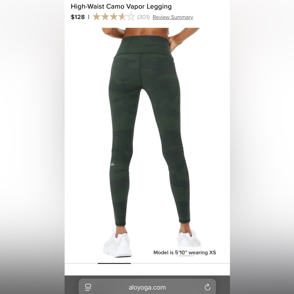 ALO Yoga Green Camo Performance Leggings